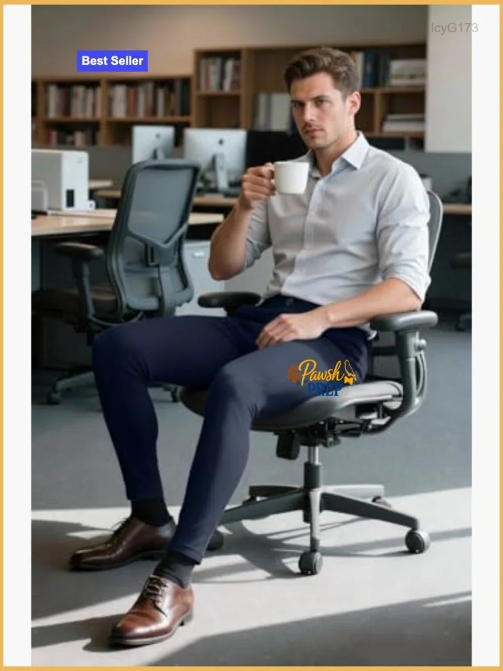 Slim Fit Stretch Chino Pants with Plaid Pattern